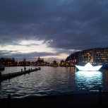 Amsterdam Işık Şenliği (Light Festival) 2014 - View from Nero.